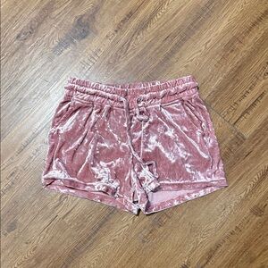 H&M Velvet Blush Athletic Shorts
